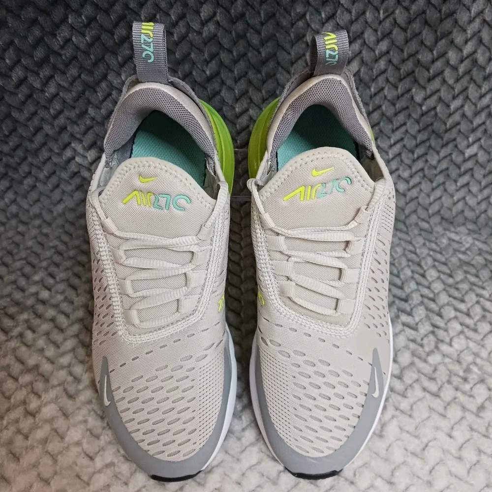 Nike Air Max 270 Light Bone Volt GS Walking Running Shoes Size 5Y Women's 6.5